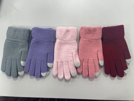 Custom Design Insulated Winter Knit Gloves Unisex Stretchy Fit with Customized Color