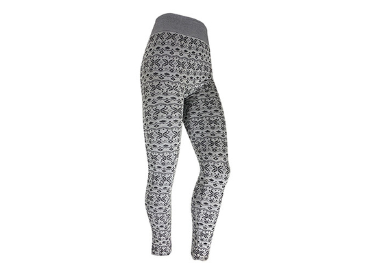 Polyester Spandex Snow Flake Fleece Lined Leggings Womens