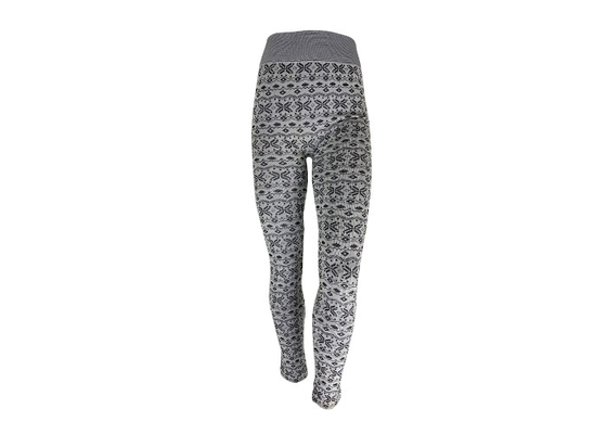 Polyester Spandex Snow Flake Fleece Lined Leggings Womens